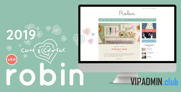 Robin v5.3 - красочная тема WordPress для блога