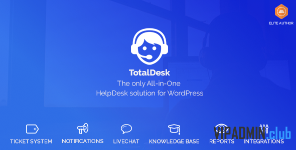 TotalDesk v1.5.22 - система тикетов, живой чат и база знаний для WordPress