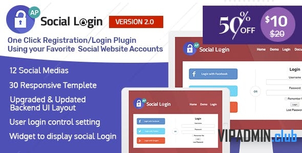 Social Login WordPress Plugin - AccessPress Social Login v2.0.0