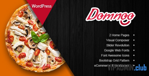 Domnoo 1.9.0 - шаблон WordPress для ресторанов и пиццерий