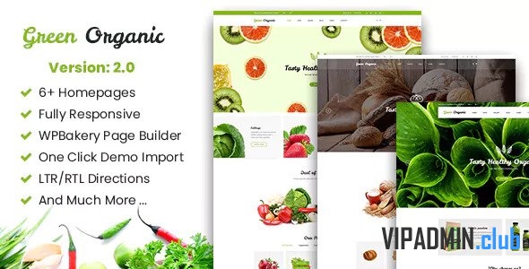 Green Organic v2.6 - шаблон магазина органических продуктов или пекарни