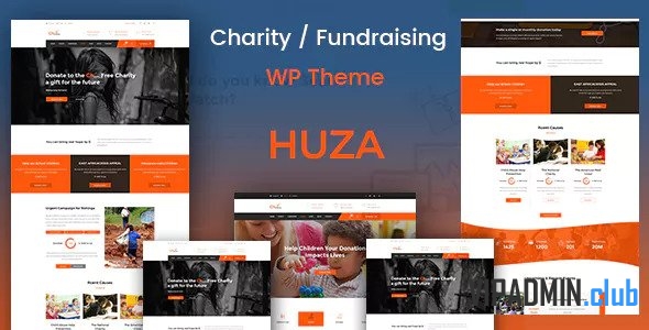 Huza v1.5 - тема благотворительности / сбора средств для WordPress