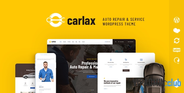 Carlax v1.0.1 - магазин автозапчастей и автосервиса WordPress тема