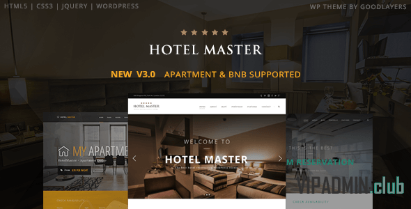 Hotel Master v3.12 - отель & хостел бронирование WordPress тема