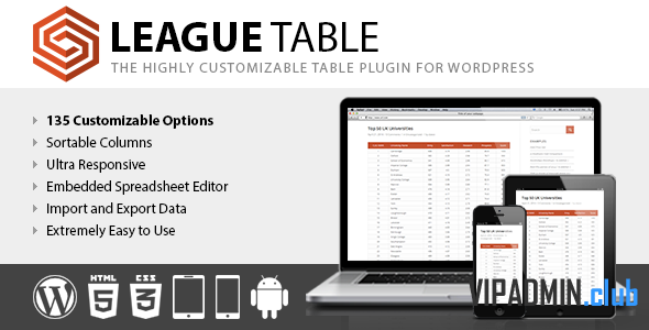 League Table v2.06 - красивые таблицы для WordPress
