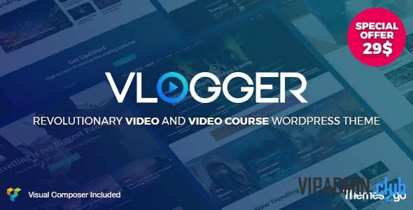 Vlogger v2.3 - Professional Video & Tutorials WordPress Theme