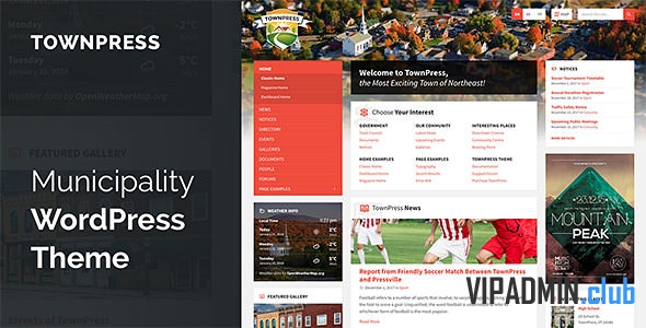 TownPress v2.6.0 - шаблон городского портала для WordPress