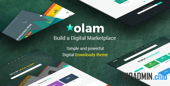 Olam v4.4.6 — продажа цифровых товаров / торговая площадка WordPress шаблон