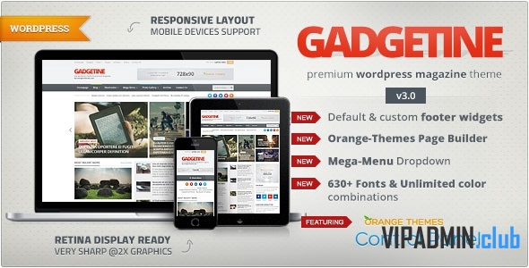 Gadgetine v3.1.0 - новостной шаблон для WordPress