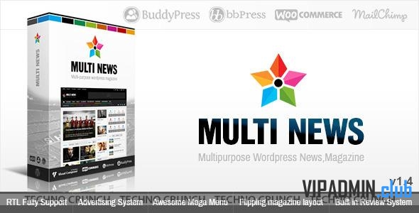 MultiNews v2.6.5 - многофункциональный шаблон для Wordpress