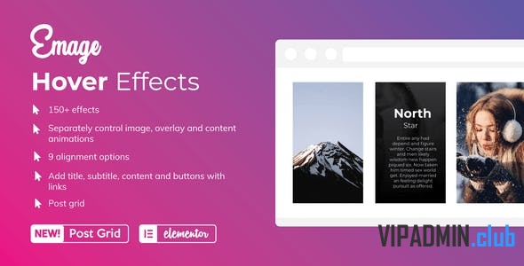 Emage v3.2.5 - Эффекты наведения изображения для Elementor