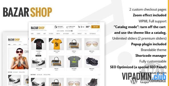 Bazar Shop v3.8.0 - тема многоцелевого интернет магазина WordPress