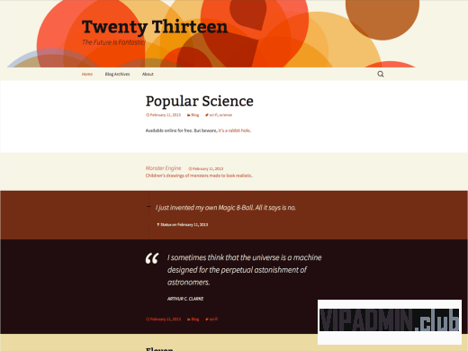 Twenty Thirteen для WordPress