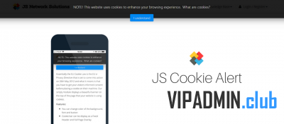 JS Cookie Alert v2.6.5 - использование cookie на сайте Joomla