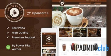 Coffee - Адаптивный шаблон Opencart