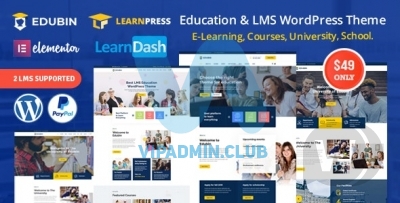 Edubin v6.8.5 - образовательная тема LMS WordPress
