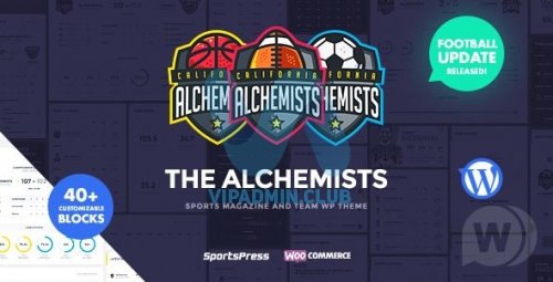 Alchemists v4.4.1 NULLED - спортивный шаблон WordPress