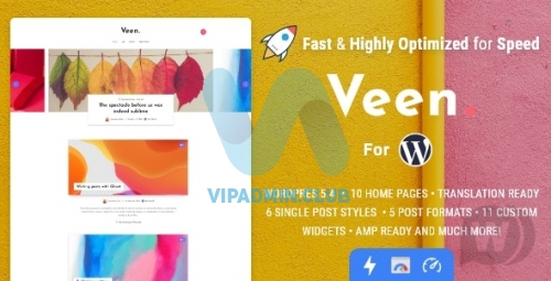 Veen v2.1.4 NULLED - легкая тема для блога WP