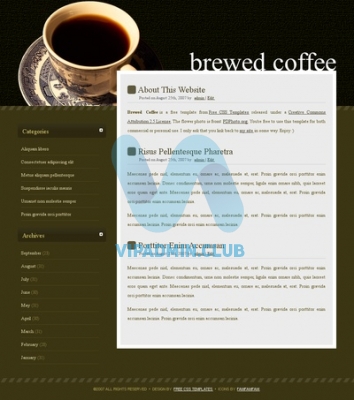 Сайт кофейного магазина