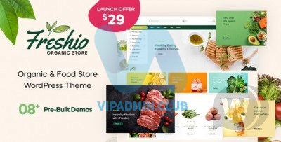 Freshio v1.7.0 - тема WordPress для магазина органических продуктов и продуктов питания