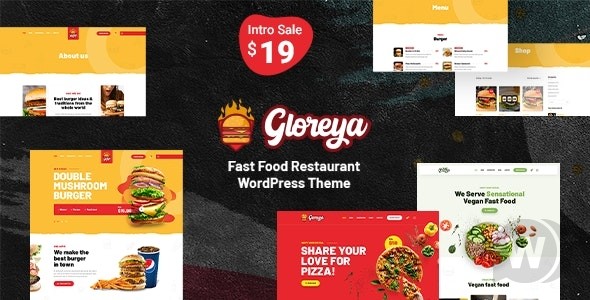 Gloreya v2.0.5 шаблон еды Wordpress