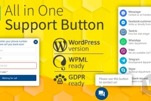 All in One Support Button v2.1.7 NULLED - плагин обратной связи WordPress