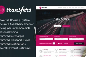 Transfers v1.41 - тема WordPress о транспорте и аренде автомобилей