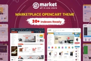 eMarket v1.2.7 – многоцелевая тема магазина OpenCart 3