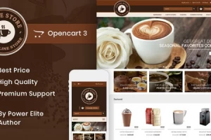 Coffee v1.0 – адаптивная тема для Opencart