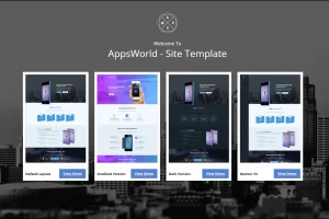 AppsWorld 1.1.0 - HTML шаблон приложения для маркетинга, представления и других.