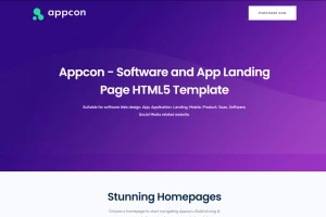 Appcon 1.0 - HTML шаблон приложений или веб-сайта приложения