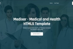 Medixer 1.0 - HTML шаблон сделанный для больниц