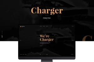Сайт автомастерской Charger, шаблон psd