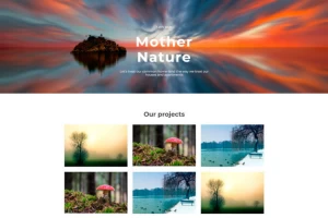 Шаблон сайта на тему природы в HTML