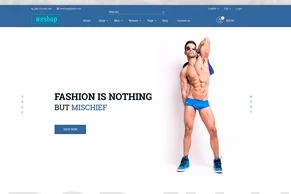 Современный макет интернет магазина одежды - PSD