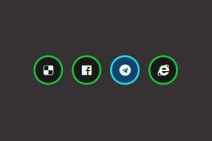 Круглые иконки социальных сетей на CSS