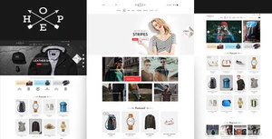 Шаблон интернет-магазина Bootstrap для одежды, креативный и простой