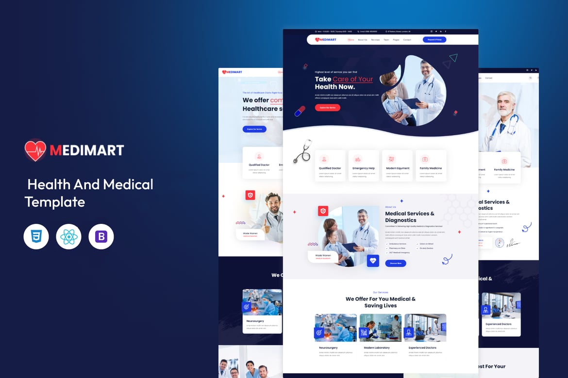 Шаблон Medimart — Health & Medical React Next Js