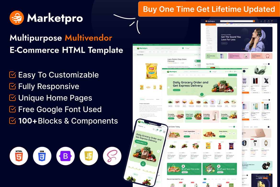 MarketPro - Мультивендорный HTML-шаблон для электронной коммерции