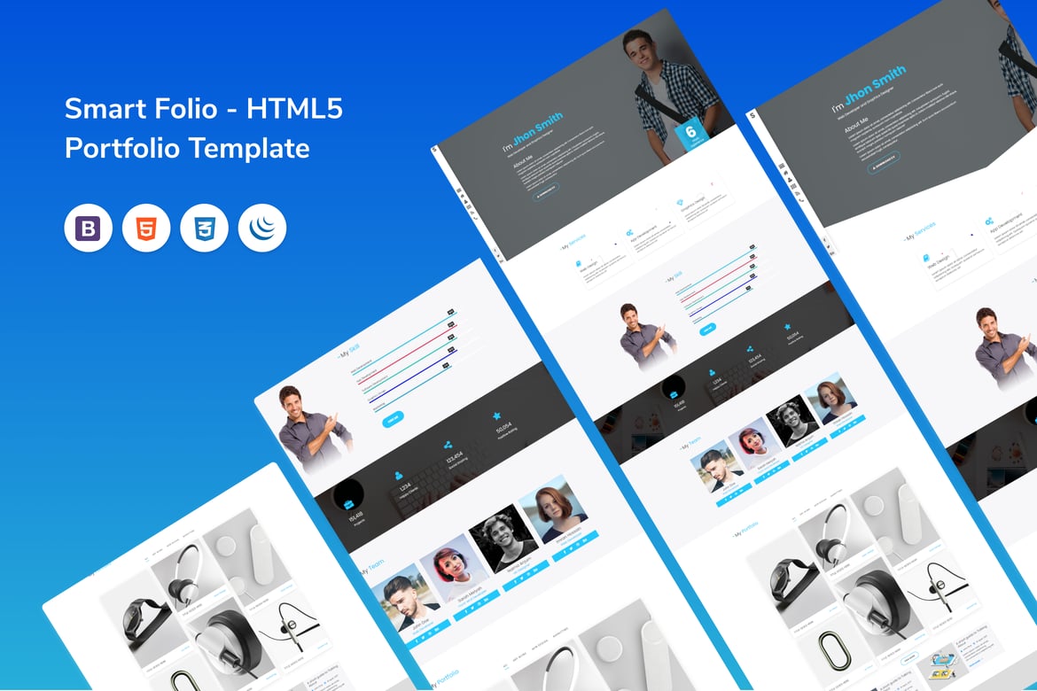 Умное фолио - Шаблон портфолио HTML5