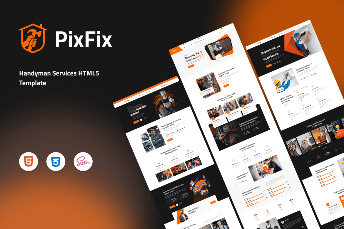 PixFix - Шаблон HTML5 для услуг разнорабочих