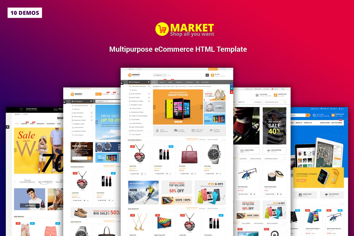 Market - Многоцелевой HTML-шаблон для электронной коммерции