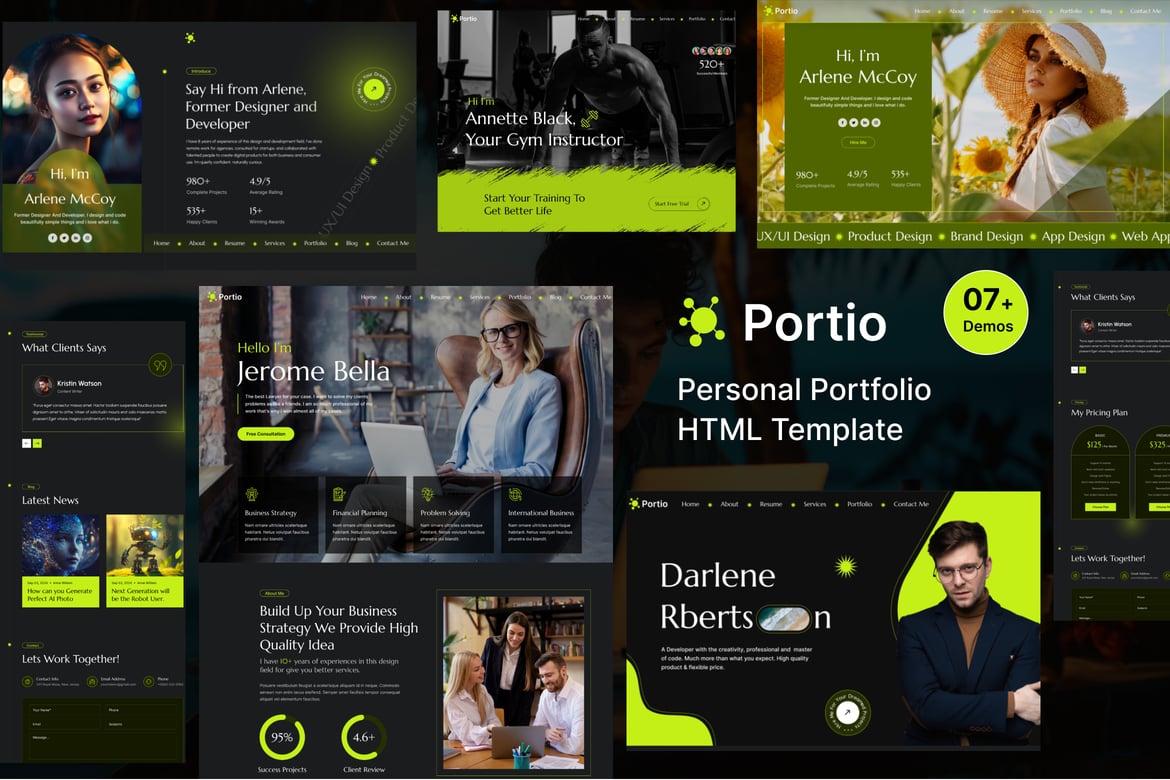 Portio | Personal Portfolio Resume Template